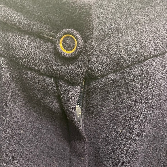 29-Vintage Susan Bristol Maxi Wool Pleated Skirt Dark Navy Blue 10 Librarian - Picture 10 of 11